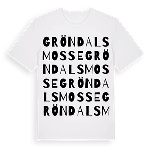 Gröndals mosse ordlek t-shirt – ekologisk bomull t-shirt från Pinshirt