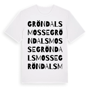 Gröndals mosse ordlek t-shirt – ekologisk bomull t-shirt från Pinshirt