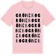 Pink Cotton t-shirt med Grönebo ordlek t-shirt