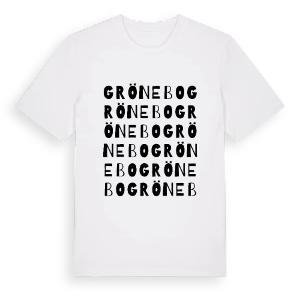 Grönebo ordlek t-shirt – ekologisk bomull t-shirt från PinShirt