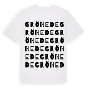 Grönede ordlek t-shirt – ekologisk bomull t-shirt från Pinshirt