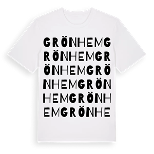 Grönhem ordlek t-shirt – ekologisk bomull t-shirt från Pinshirt