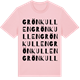Pink Cotton t-shirt med Grönkullen ordlek t-shirt