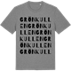 Mid Heather Gray t-shirt med Grönkullen ordlek t-shirt