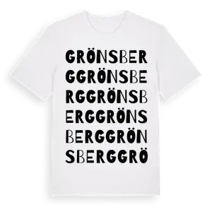 Grönsberg ordlek t-shirt – ekologisk bomull t-shirt från Pinshirt