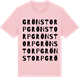 Pink Cotton t-shirt med Grönstorp ordlek t-shirt