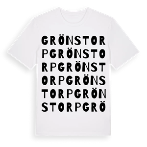 Grönstorp ordlek t-shirt – ekologisk bomull t-shirt från Pinshirt