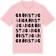 Pink Cotton t-shirt med Grönstugan ordlek t-shirt