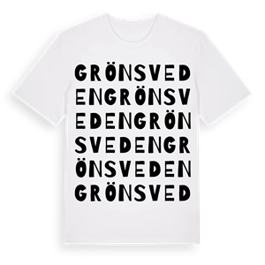 Grönsveden ordlek t-shirt – ekologisk bomull t-shirt från Pinshirt