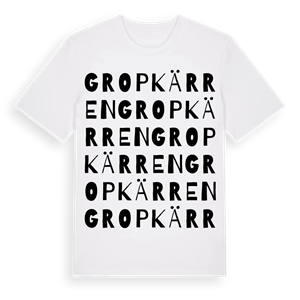 Gropkärren ordlek t-shirt – ekologisk bomull t-shirt från Pinshirt