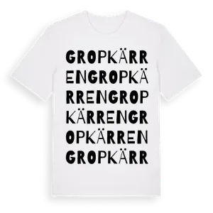 Gropkärren ordlek t-shirt – ekologisk bomull t-shirt från Pinshirt
