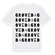 White t-shirt med Groveda ordlek t-shirt
