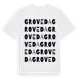 White t-shirt med Groveda ordlek t-shirt