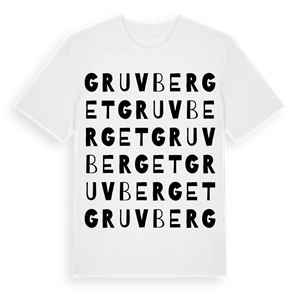 Gruvberget ordlek t-shirt – ekologisk bomull t-shirt från Pinshirt
