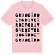 Pink Cotton t-shirt med Gruvgärdet ordlek t-shirt