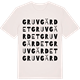 Vintage White t-shirt med Gruvgärdet ordlek t-shirt