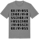 Mid Heather Gray t-shirt med Gruvmossen ordlek t-shirt