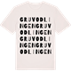 Vintage White t-shirt med Gruvodlingen ordlek t-shirt