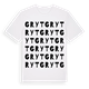 White t-shirt med Gryt ordlek t-shirt