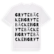 White t-shirt med Grytebäcken ordlek t-shirt