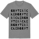 Mid Heather Gray t-shirt med Grytebäcken ordlek t-shirt
