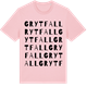 Pink Cotton t-shirt med Grytfall ordlek t-shirt