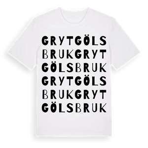 Grytgöls bruk ordlek t-shirt – ekologisk bomull t-shirt från Pinshirt