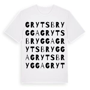 Gryts brygga ordlek t-shirt – ekologisk bomull t-shirt från Pinshirt