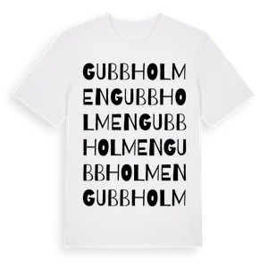 Gubbholmen ordlek t-shirt – ekologisk bomull t-shirt från Pinshirt