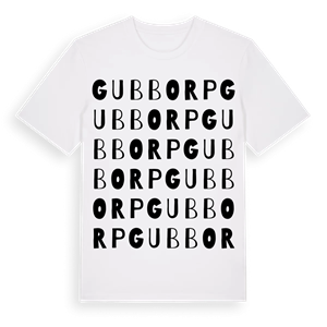 Gubborp ordlek t-shirt – ekologisk bomull t-shirt från Pinshirt