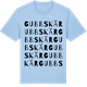 Blue Soul t-shirt med Gubbskär ordlek t-shirt