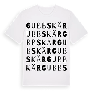 Gubbskär ordlek t-shirt – ekologisk bomull t-shirt från Pinshirt