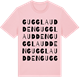 Pink Cotton t-shirt med Gugglaudden ordlek t-shirt