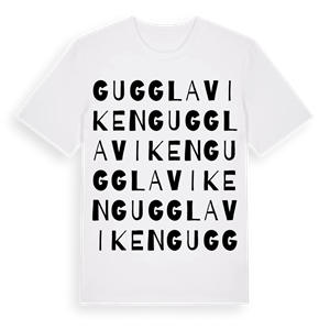 Gugglaviken ordlek t-shirt – ekologisk bomull t-shirt från Pinshirt