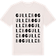 Vintage White t-shirt med Gullebo ordlek t-shirt