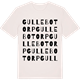 Vintage White t-shirt med Gullebotorp ordlek t-shirt