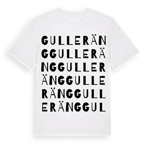 Gulleräng ordlek t-shirt – ekologisk bomull t-shirt från Pinshirt