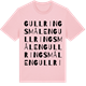 Pink Cotton t-shirt med Gullringsmålen ordlek t-shirt