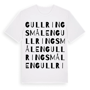 Gullringsmålen ordlek t-shirt – ekologisk bomull t-shirt från Pinshirt