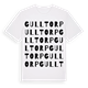White t-shirt med Gulltorp ordlek t-shirt