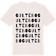 Vintage White t-shirt med Gultebo ordlek t-shirt