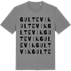 Mid Heather Gray t-shirt med Gultevik ordlek t-shirt