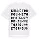 White t-shirt med Gummetorp ordlek t-shirt