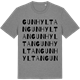 Mid Heather Gray t-shirt med Gunhyltan ordlek t-shirt