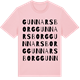 Pink Cotton t-shirt med Gunnarsborg ordlek t-shirt