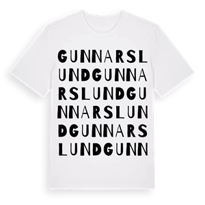 Gunnarslund ordlek t-shirt – ekologisk bomull t-shirt från Pinshirt
