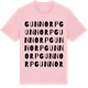 Pink Cotton t-shirt med Gunnorp ordlek t-shirt