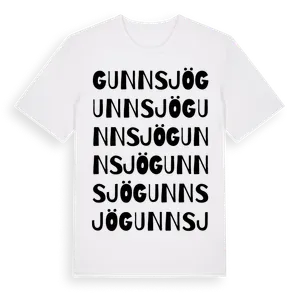 Gunnsjö ordlek t-shirt – ekologisk bomull t-shirt från Pinshirt