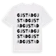 White t-shirt med Gustad ordlek t-shirt