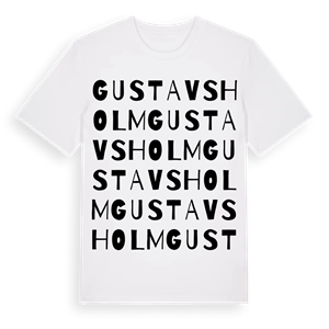 Gustavsholm ordlek t-shirt – ekologisk bomull t-shirt från PinShirt